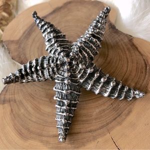 925 Sterling Silver Starfish Brooch